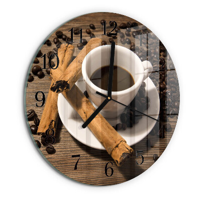 Reloj de pared redondo Café con canela