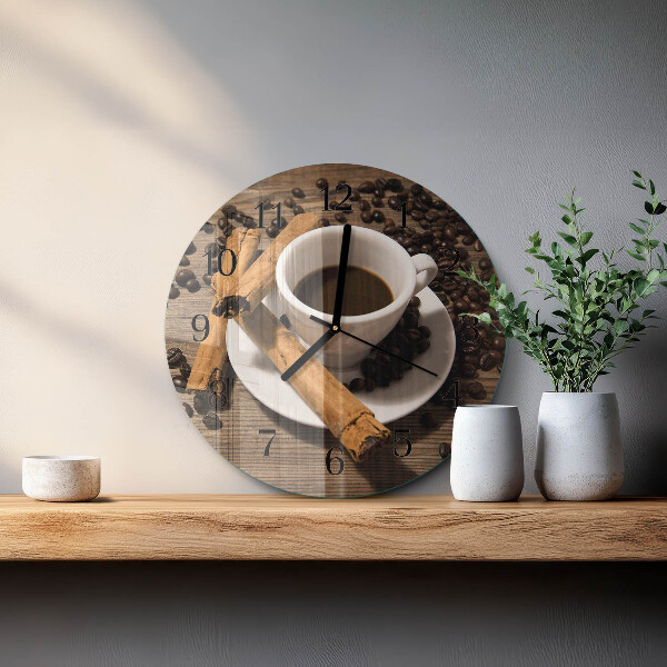 Reloj de pared redondo Café con canela