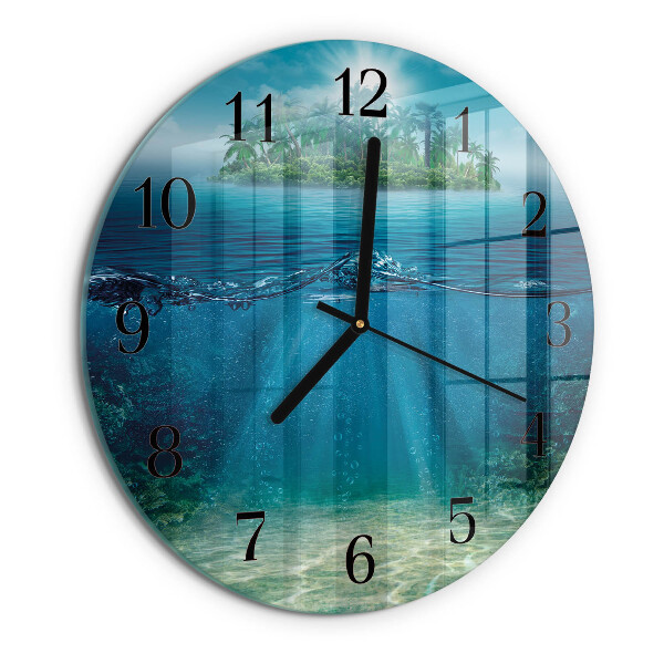 Reloj de pared redondo Fondo del mar