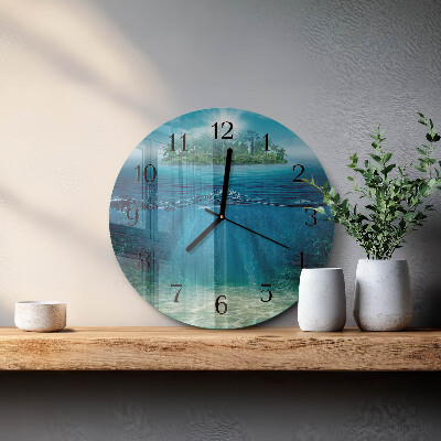 Reloj de pared redondo Fondo del mar