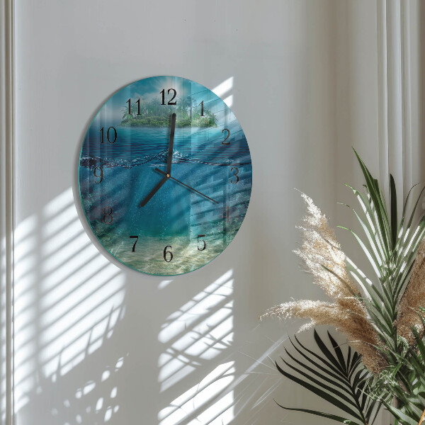 Reloj de pared redondo Fondo del mar