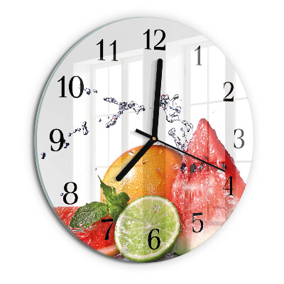 Reloj de pared redondo Fruta