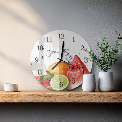 Reloj de pared redondo Fruta