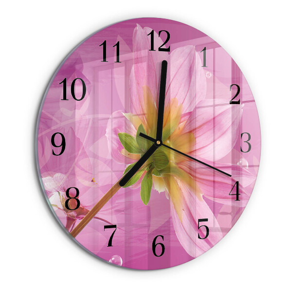 Reloj de pared redondo Flor
