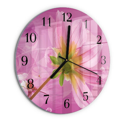 Reloj de pared redondo Flor