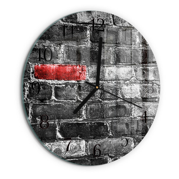Reloj de pared redondo Ladrillo
