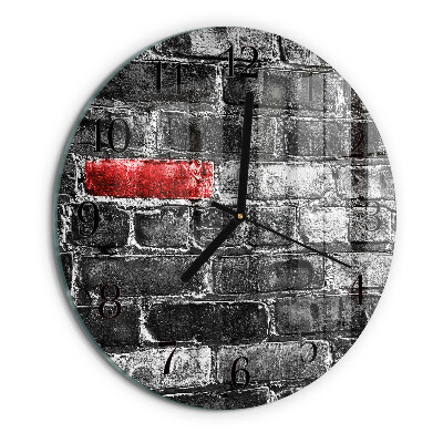 Reloj de pared redondo Ladrillo