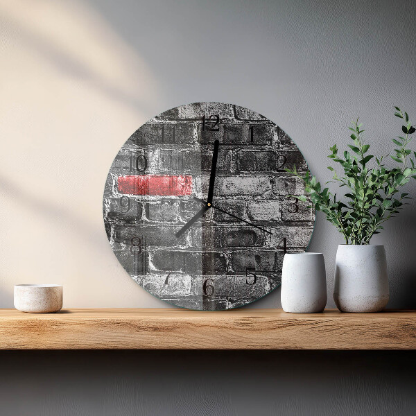 Reloj de pared redondo Ladrillo