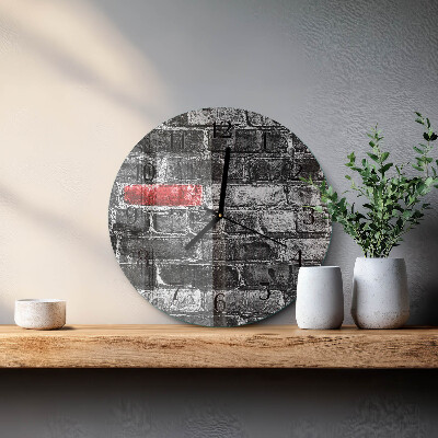 Reloj de pared redondo Ladrillo