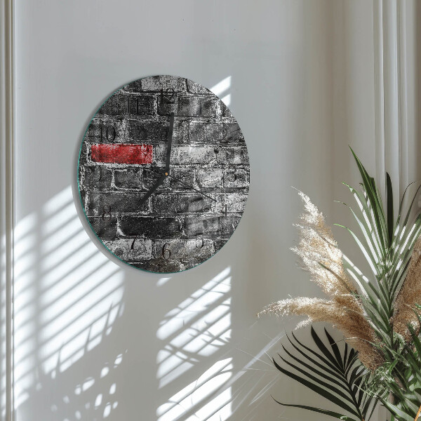 Reloj de pared redondo Ladrillo