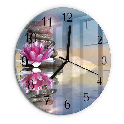 Reloj de pared redondo Piedras de agua