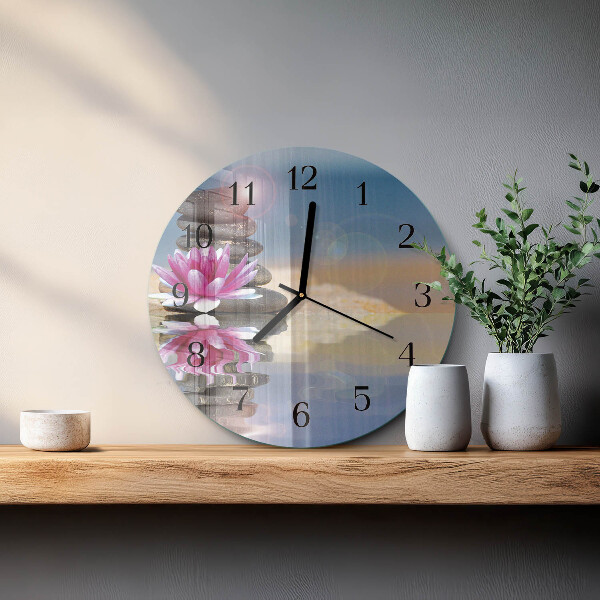 Reloj de pared redondo Piedras de agua