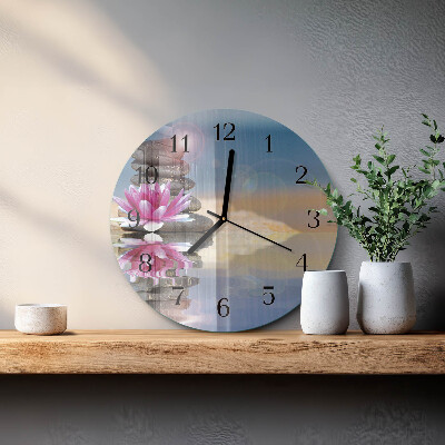 Reloj de pared redondo Piedras de agua