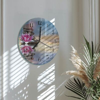 Reloj de pared redondo Piedras de agua