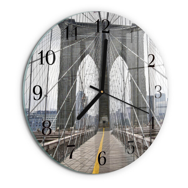 Reloj de pared redondo Puente de Brooklyn