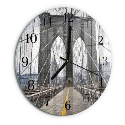 Reloj de pared redondo Puente de Brooklyn