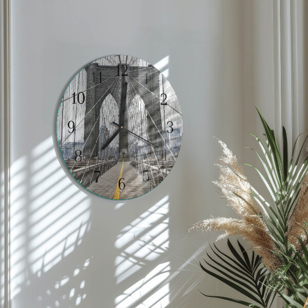 Reloj de pared redondo Puente de Brooklyn