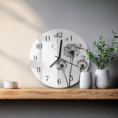 Reloj de pared redondo Diente de león