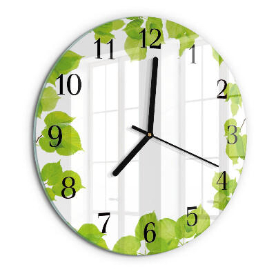Reloj de pared redondo Hojas
