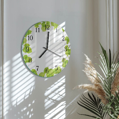 Reloj de pared redondo Hojas