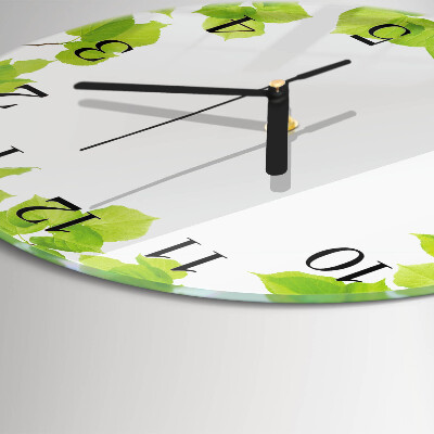 Reloj de pared redondo Hojas