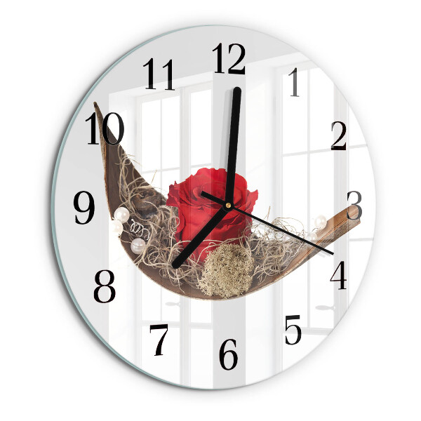 Reloj de pared redondo Rosa