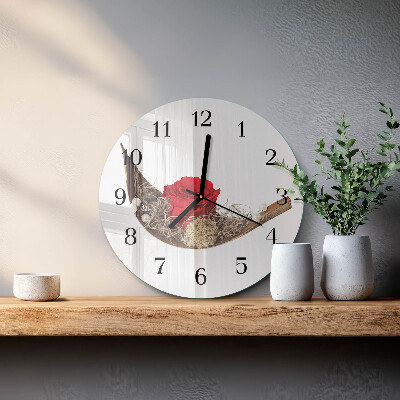 Reloj de pared redondo Rosa