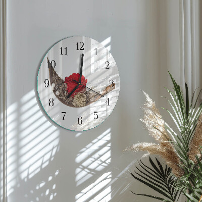 Reloj de pared redondo Rosa