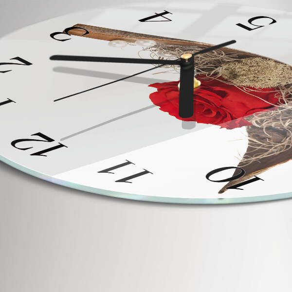 Reloj de pared redondo Rosa