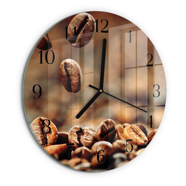 Reloj de pared redondo Granos de café