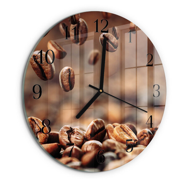 Reloj de pared redondo Granos de café