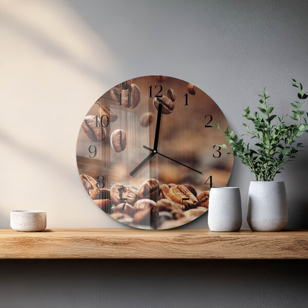 Reloj de pared redondo Granos de café
