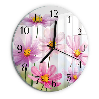Reloj de pared redondo Flores