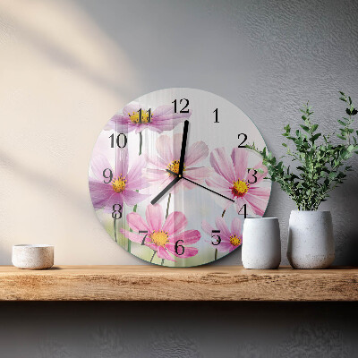 Reloj de pared redondo Flores