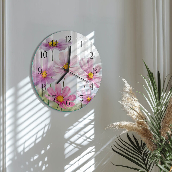 Reloj de pared redondo Flores