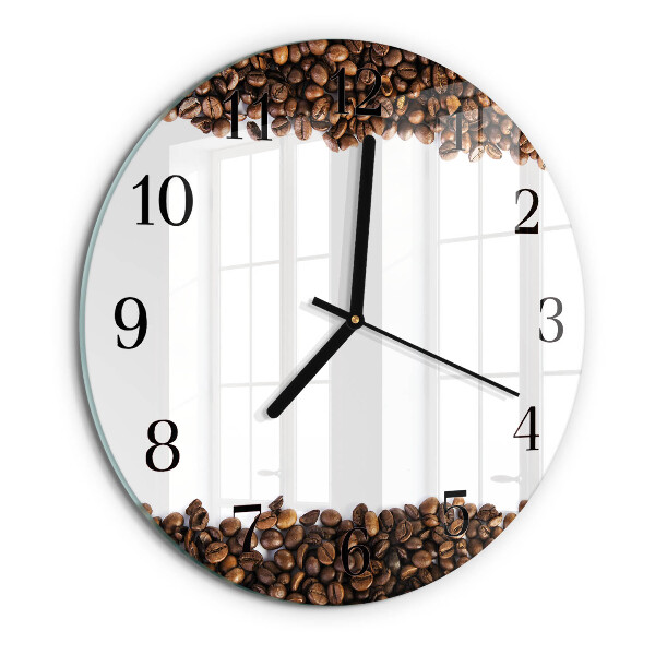 Reloj de pared redondo Granos de café