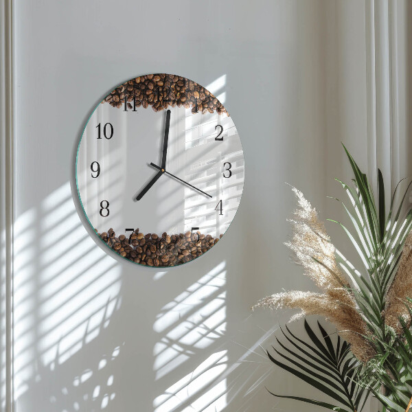 Reloj de pared redondo Granos de café