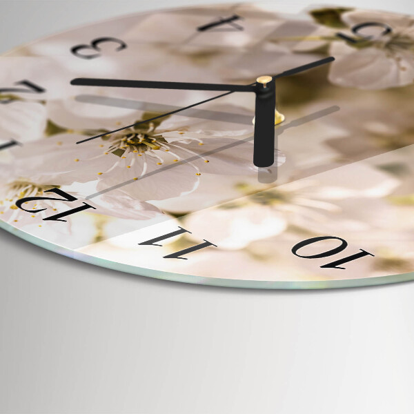 Reloj de pared redondo Flores