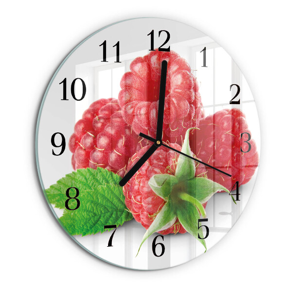 Reloj de pared redondo Frambuesas