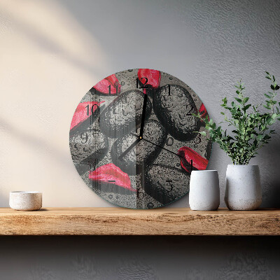 Reloj de pared redondo Piedras