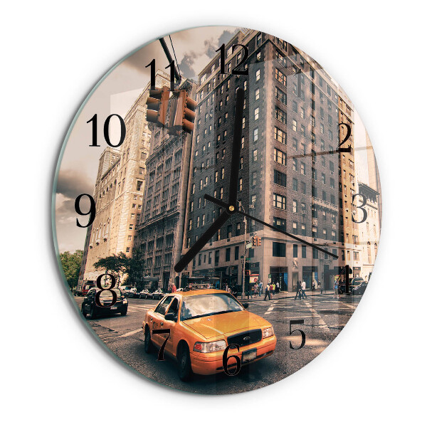 Reloj de pared redondo Taxi