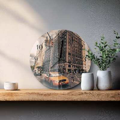 Reloj de pared redondo Taxi
