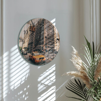 Reloj de pared redondo Taxi