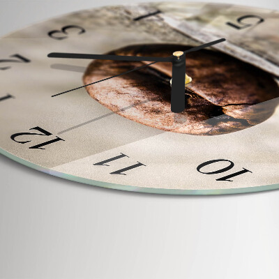 Reloj de pared redondo Grano de café