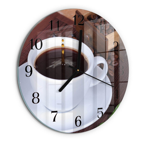 Reloj de pared redondo Café