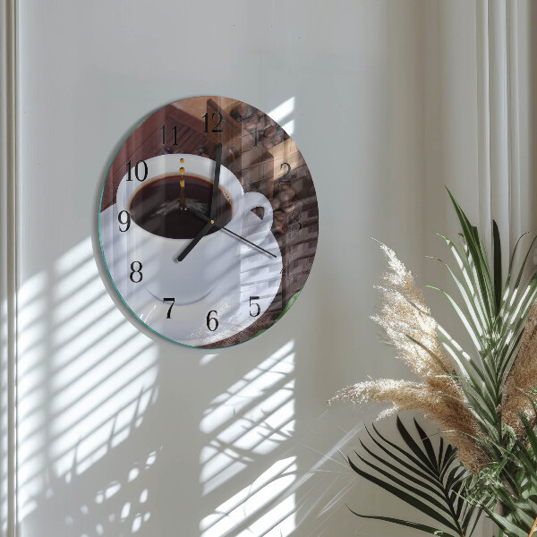 Reloj de pared redondo Café