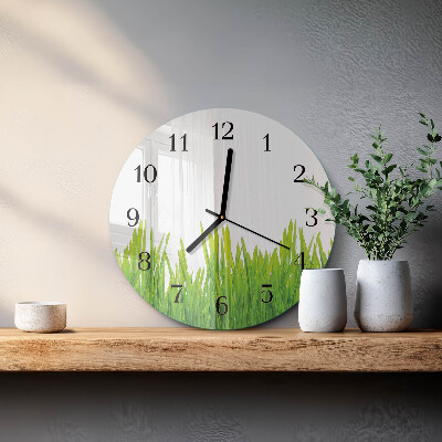 Reloj de pared redondo Césped