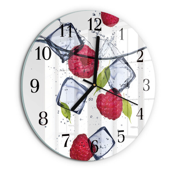 Reloj de pared redondo Frambuesas