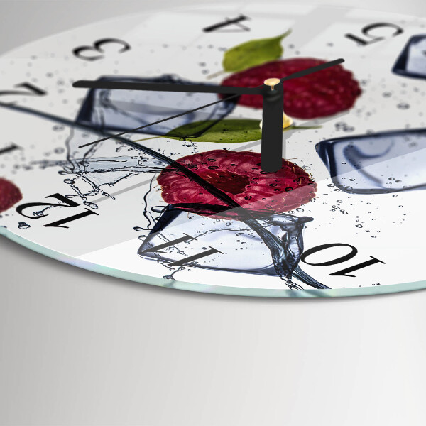 Reloj de pared redondo Frambuesas