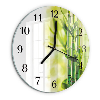 Reloj de pared redondo Bambú